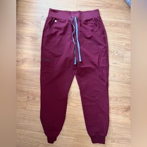 Figs high waisted Zamora joggers medium Burgundy